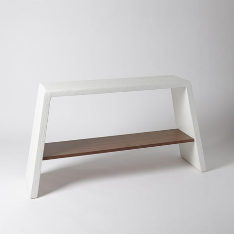 Global Views Eddy Timeless Minimalist Curved Entryway Console - 60 W