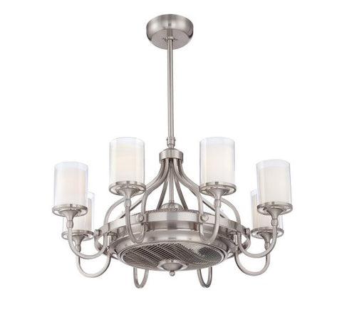 Etesian Elegant Ambient Fan D'Lier Ceiling Fan with Light