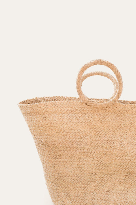 Beach Handmade Braided Basket Bag with Open Top