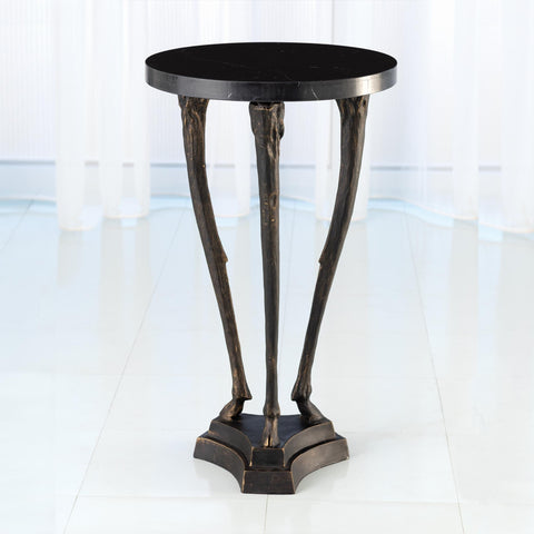 Space Saving Modern Round Marble Accent Table with Legs