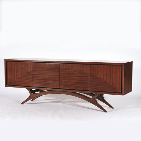 Mid Century Modern Media Storage with Curved Legs