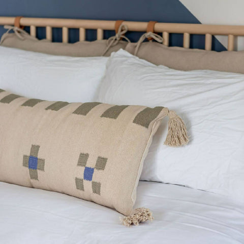 Artful Traditionalist Bohemian Handcrafted Lumbar Pillow