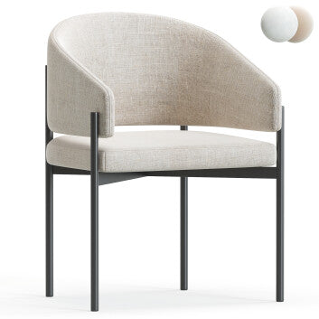 Solana Timeless Minimalist Upholstered Dining Armchair