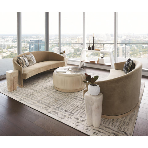 Global Views Eddy Timeless Minimalist Curved Entryway Console - 60 W