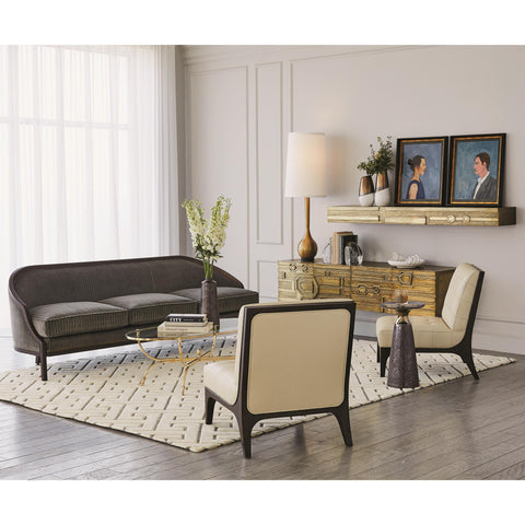 Global Views Meteor Timeless Minimalist Modern Drum Accent Table