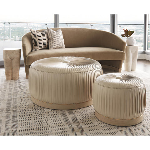 Space Saving Modern Upholstered Pouf Ottoman
