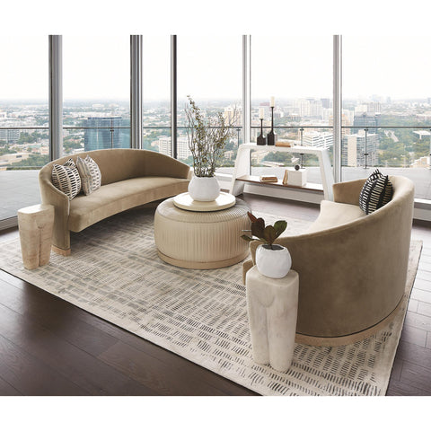 Global Views Eddy Timeless Minimalist Curved Entryway Console - 60 W