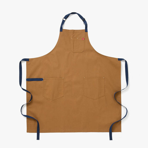 Bib Solid Apron with Adjustable Patch Pockets