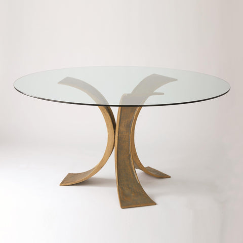 Global Views Timeless Minimalist Lotus Tulip Dining Table in Contemporary Style - 36 W