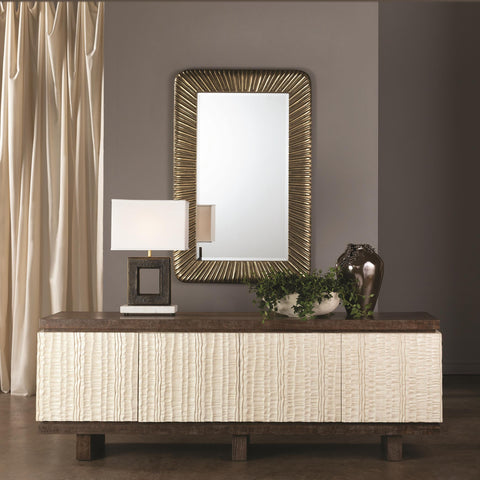 Emory Two Tone Matte Media Cabinet for Contemporary Spaces