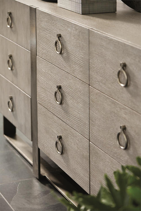 Linea Modern Rustic Drawer Dresser with Pull Handle