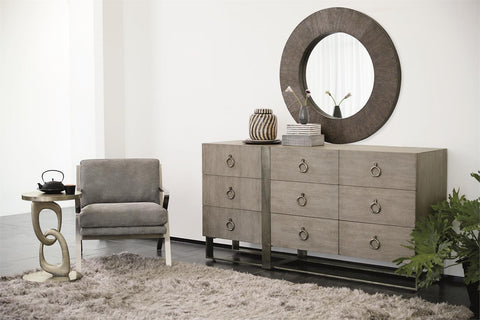 Linea Modern Rustic Drawer Dresser with Pull Handle
