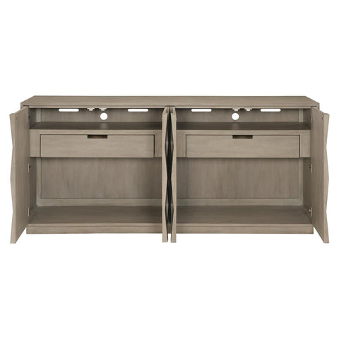 Linea Buffet Cabinet with Inset Handles in Cerused Finish