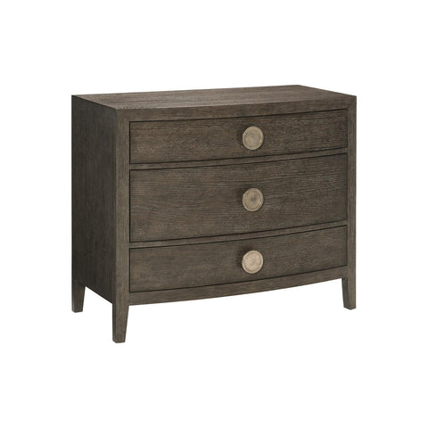 Bernhardt Timeless Minimalist Curved Rustic Nightstand