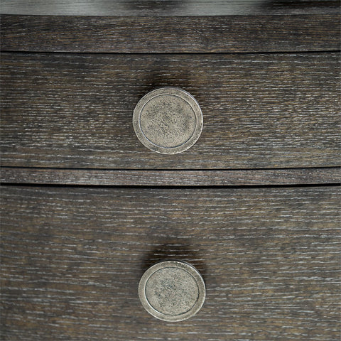 Bernhardt Timeless Minimalist Curved Rustic Nightstand