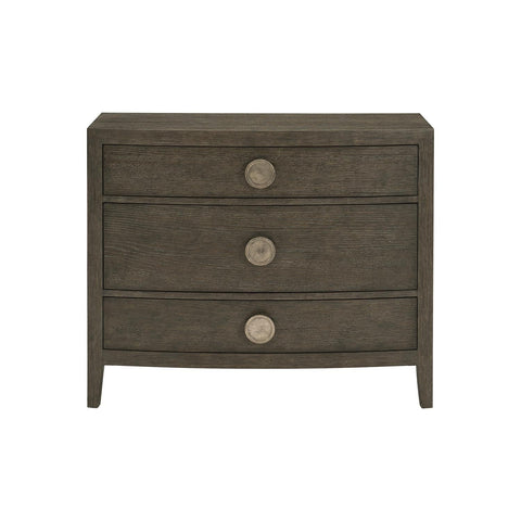 Bernhardt Timeless Minimalist Curved Rustic Nightstand