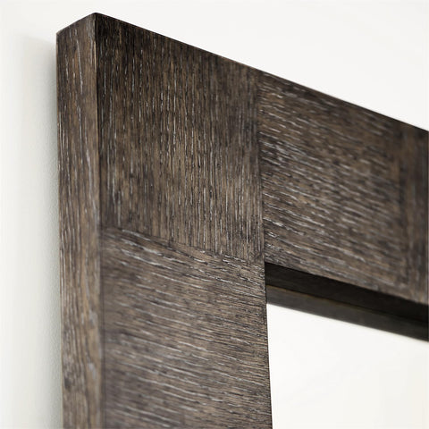 Contemporary Rustic Mosaic Rectangle Accent Wall Mirror