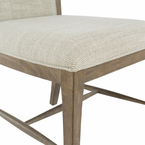 Artful Traditionalist Farmhouse Oak Crown Dining Side Chair