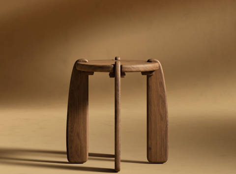 Rove Concepts Nature-Driven Modernist Orb Minimalist Wood Accent Table - 22 W