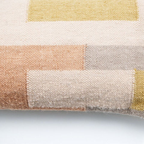 Artful Traditionalist Handwoven Graphic Lumbar Throw Pillow