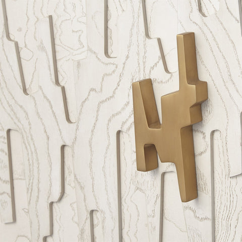 Brutalist Buffet Cabinet with Satin Finish and Pull Handles