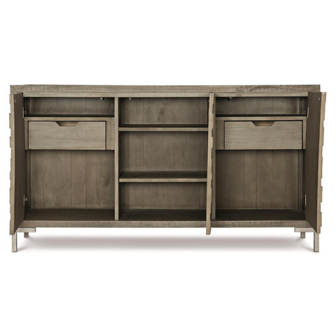 Shaw Mid Century Buffet Cabinet with Inset Handles