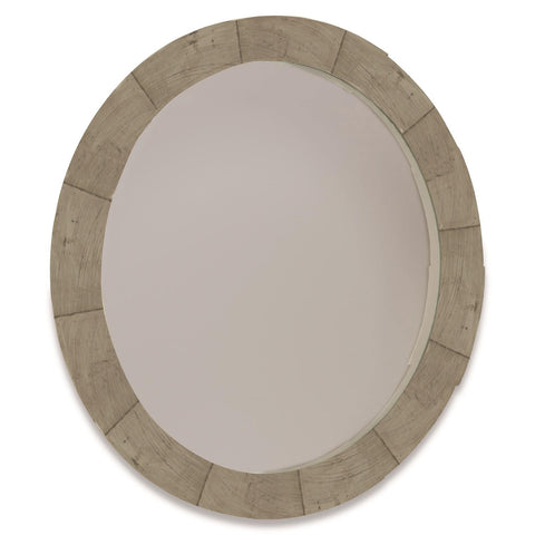 Rustic Handcrafted Accent Round Wall Mirror for Living Room