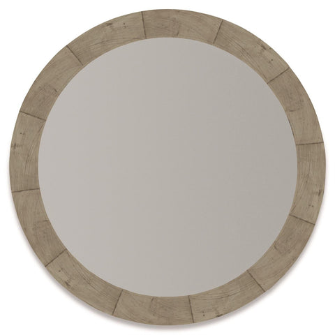 Rustic Handcrafted Accent Round Wall Mirror for Living Room