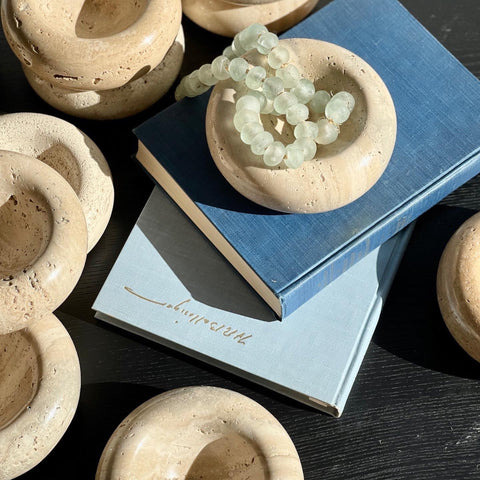 Contour Bowl in Travertine