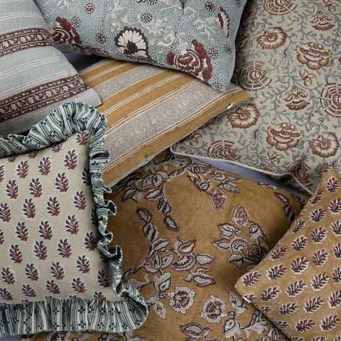 Filling Spaces Artful Traditionalist Bohemian Handcrafted Accent Throw Pillow - 18 x 18 - 20 x 20 - 22 x 22 - 24 x 24 - 26X 26 - 14 x 20 - 14 x 40 - 18 x 40 - 16 x 50