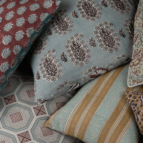 Filling Spaces Artful Traditionalist Bohemian Handcrafted Accent Throw Pillow - 18 x 18 - 20 x 20 - 22 x 22 - 24 x 24 - 26X 26 - 14 x 20 - 14 x 40 - 18 x 40 - 16 x 50