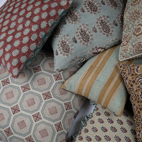 Filling Spaces Artful Traditionalist Handcrafted Graphic Accent Throw Pillow - 18 x 18 - 20 x 20 - 22 x 22 - 24 x 24 - 26X 26 - 14 x 20 - 14 x 40 - 18 x 40 - 16 x 50