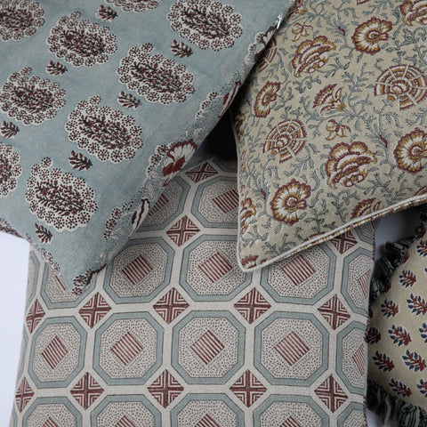 Filling Spaces Artful Traditionalist Handcrafted Graphic Accent Throw Pillow - 18 x 18 - 20 x 20 - 22 x 22 - 24 x 24 - 26X 26 - 14 x 20 - 14 x 40 - 18 x 40 - 16 x 50