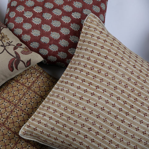 Filling Spaces Artful Traditionalist Handcrafted Accent Pillow - 18 x 18 - 20 x 20 - 22 x 22 - 24 x 24 - 26X 26 - 14 x 20 - 14 x 40 - 18 x 40 - 16 x 50