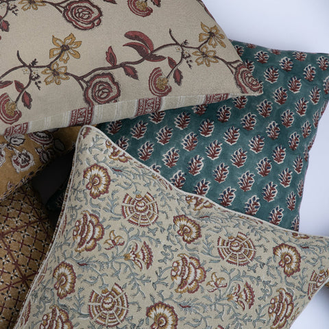 Filling Spaces Artful Traditionalist Bohemian Handcrafted Graphic Accent Pillow - 18 x 18 - 20 x 20 - 22 x 22 - 24 x 24 - 26X 26 - 14 x 20 - 14 x 40 - 18 x 40 - 16 x 50