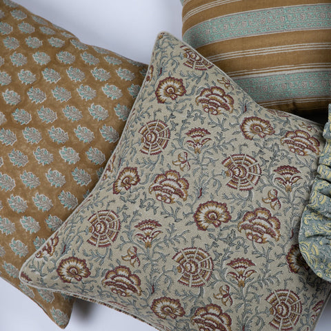 Filling Spaces Artful Traditionalist Handcrafted Bohemian Accent Throw Pillow - 18 x 18 - 20 x 20 - 22 x 22 - 24 x 24 - 26X 26 - 14 x 20 - 14 x 40 - 18 x 40 - 16 x 50