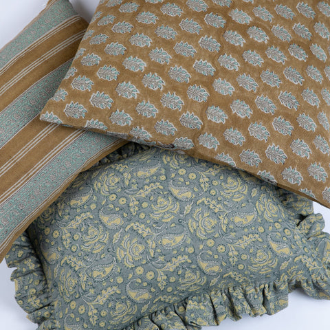 Filling Spaces Artful Traditionalist Handcrafted Boudoir Pillow with Ruffles - 18 x 18 - 20 x 20 - 22 x 22 - 24 x 24 - 26X 26 - 14 x 20 - 14 x 40 - 18 x 40 - 16 x 50