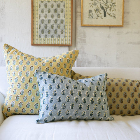 Filling Spaces Artful Traditionalist Handcrafted Bohemian Lumbar Pillow - 18 x 18 - 20 x 20 - 22 x 22 - 24 x 24 - 26X 26 - 14 x 20 - 14 x 40 - 18 x 40 - 16 x 50