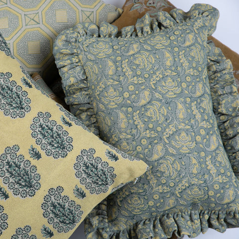 Filling Spaces Artful Traditionalist Handcrafted Boudoir Pillow with Ruffles - 18 x 18 - 20 x 20 - 22 x 22 - 24 x 24 - 26X 26 - 14 x 20 - 14 x 40 - 18 x 40 - 16 x 50