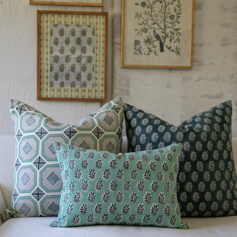 Filling Spaces Artful Traditionalist Handcrafted Graphic Accent Throw Pillow - 18 x 18 - 20 x 20 - 22 x 22 - 24 x 24 - 26X 26 - 14 x 20 - 14 x 40 - 18 x 40 - 16 x 50