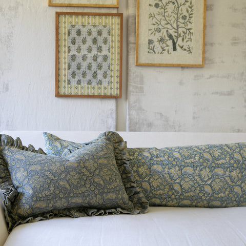 Filling Spaces Artful Traditionalist Handcrafted Boudoir Pillow with Ruffles - 18 x 18 - 20 x 20 - 22 x 22 - 24 x 24 - 26X 26 - 14 x 20 - 14 x 40 - 18 x 40 - 16 x 50