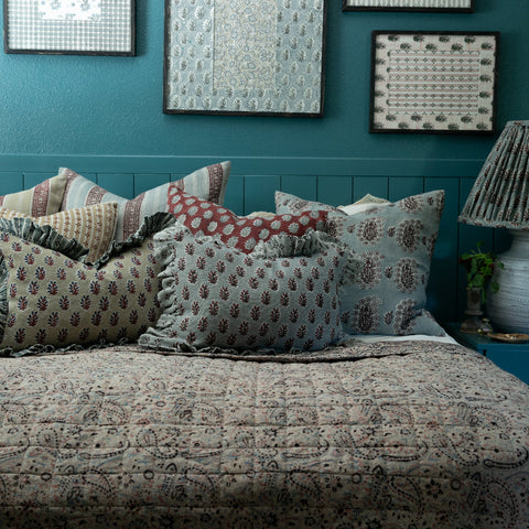 Filling Spaces Artful Traditionalist Bohemian Handcrafted Accent Throw Pillow - 18 x 18 - 20 x 20 - 22 x 22 - 24 x 24 - 26X 26 - 14 x 20 - 14 x 40 - 18 x 40 - 16 x 50