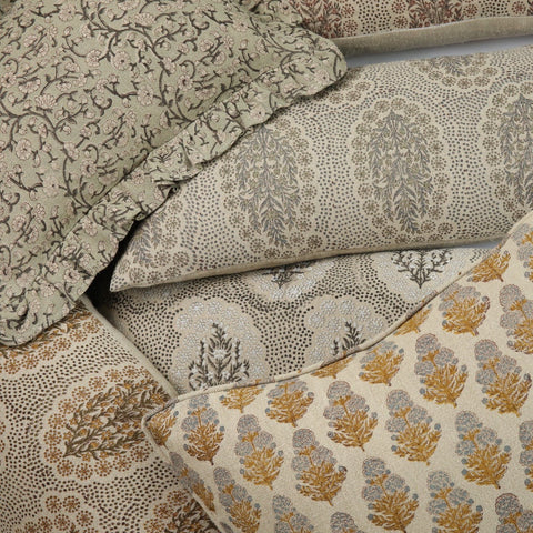 Filling Spaces Artful Traditionalist Bohemian Handcrafted Lumbar Throw Pillow - 18 x 18 - 20 x 20 - 22 x 22 - 24 x 24 - 26X 26 - 14 x 20 - 14 x 40 - 18 x 40 - 16 x 50