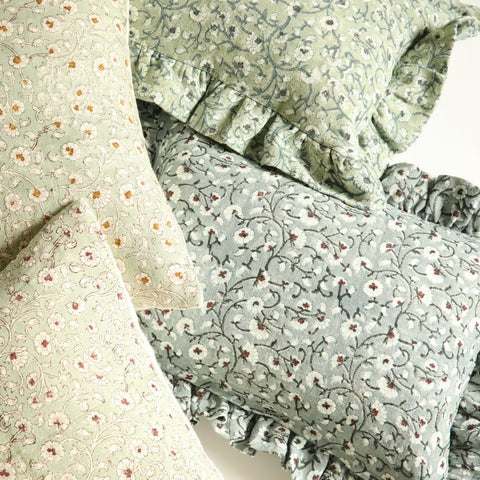 Filling Spaces Artful Traditionalist Bohemian Accent Pillow with Embroidery - 18 x 18 - 20 x 20 - 22 x 22 - 24 x 24 - 26X 26 - 14 x 20 - 14 x 40 - 18 x 40 - 16 x 50