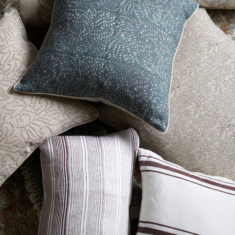 Filling Spaces Artful Traditionalist Organic Handcrafted Accent Throw Pillow - 18 x 18 - 20 x 20 - 22 x 22 - 24 x 24 - 26X 26 - 14 x 20 - 14 x 40 - 18 x 40 - 16 x 50