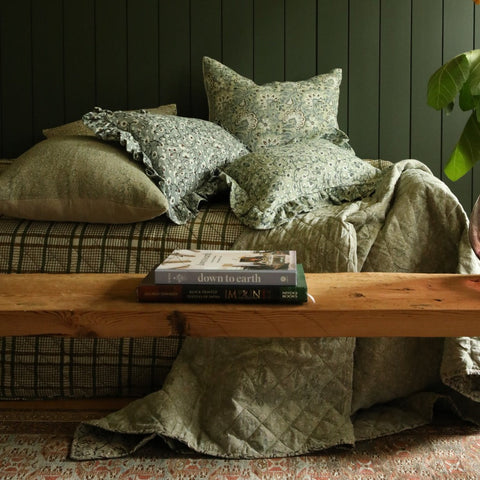 Filling Spaces Artful Traditionalist Handcrafted Ruffle Boudoir Throw Pillow - 18 x 18 - 20 x 20 - 22 x 22 - 24 x 24 - 26X 26 - 14 x 20 - 14 x 40 - 18 x 40 - 16 x 50