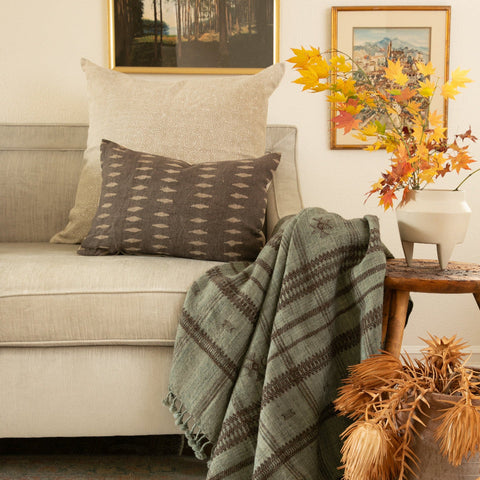 Filling Spaces Artful Traditionalist Bohemian Lumbar Throw Pillow - 18 x 18 - 20 x 20 - 22 x 22 - 24 x 24 - 26X 26 - 14 x 20 - 14 x 40 - 18 x 40 - 16 x 50