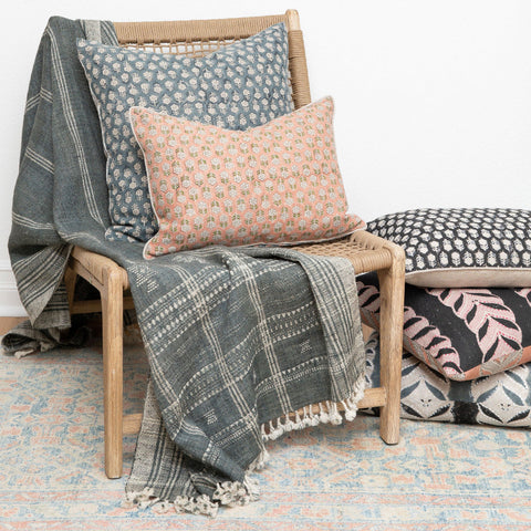 Filling Spaces Artful Traditionalist Bohemian Handcrafted Accent Throw Pillow - 18 x 18 - 20 x 20 - 22 x 22 - 24 x 24 - 26X 26 - 14 x 20 - 14 x 40 - 18 x 40 - 16 x 50