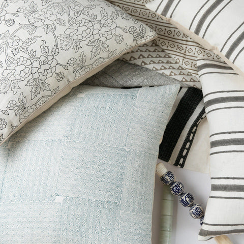 Filling Spaces Artful Traditionalist Bohemian Accent Square Throw Pillow - 18 x 18 - 20 x 20 - 22 x 22 - 24 x 24 - 26X 26 - 14 x 20 - 14 x 40 - 18 x 40 - 16 x 50