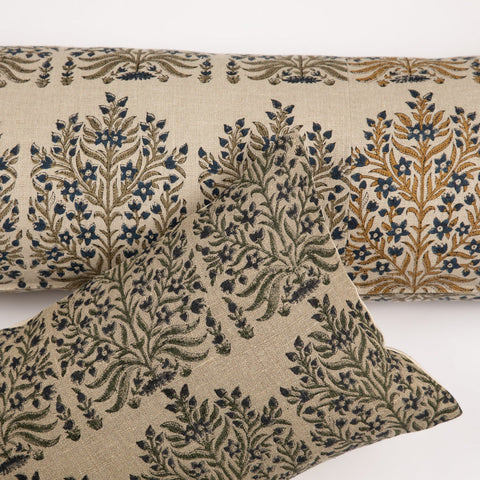 Filling Spaces Artful Traditionalist Handcrafted Bohemian Lumbar Pillow - 18 x 18 - 20 x 20 - 22 x 22 - 24 x 24 - 26X 26 - 14 x 20 - 14 x 40 - 18 x 40 - 16 x 50